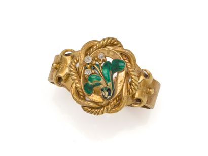 BRACELET articulated cuff in stamped 750...