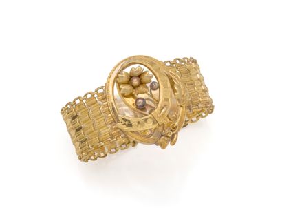 Articulated BRACELET in stamped 750 thousandths...