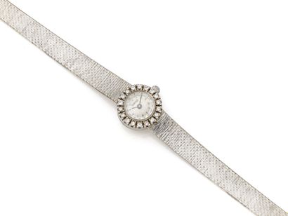 MONTRE BRACELET DE DAME en or gris 750 millièmes,...