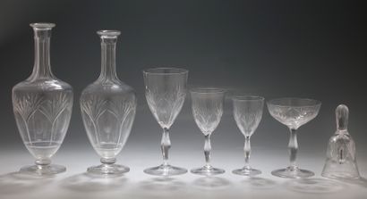 PARTIE DE SERVICE DE VERRES 55 PIECES en...