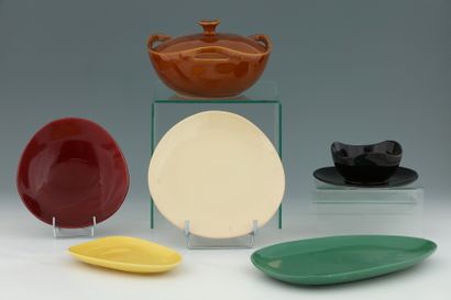 NIDERVILLER - TABLE SET 43 COLORED GLAMED...