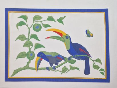 HERMES PARIS - TOUCANS MODEL - 10 RECTANGULAR...