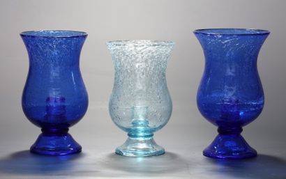 BIOT 3 PHOTOPHORES balustre dont une paire...