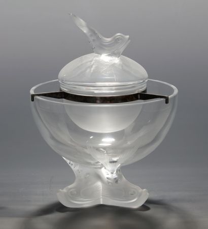 LALIQUE FRANCE - SERVICE A CAVIAR en cristal...