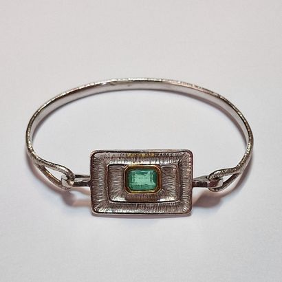 BRACELET RIGIDE Moderne in textured 750 Millièmes...