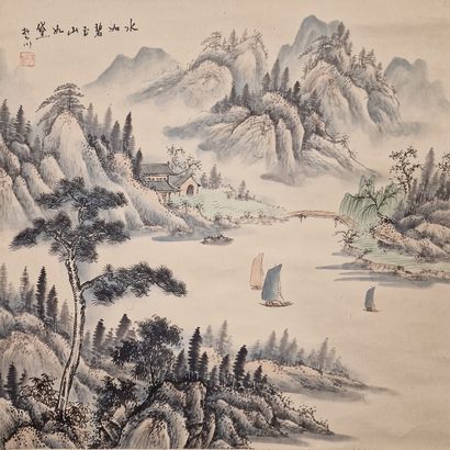 CHINE, XXème Siècle
Paysage montagneux
ENCRE...