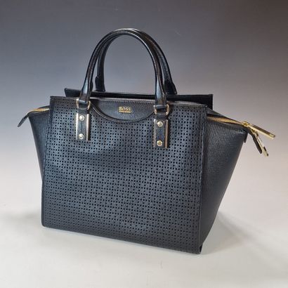 BOSS - HANDBAG in perforated black leather
L....