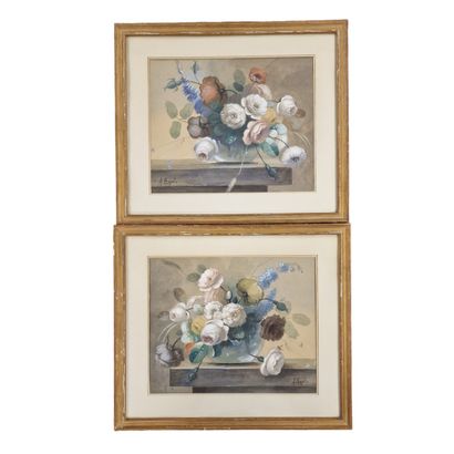 Arthur CHAPLIN (1869-1935) 
Bouquets de fleurs...