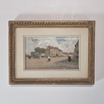 Luigi LOIR (1845-1916)
La place du village
GOUACHE...
