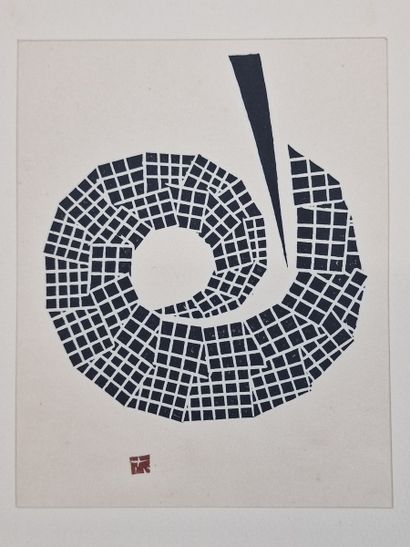 RECUEIL DE CINQ ESTAMPES - Japon, 1968, réunies...