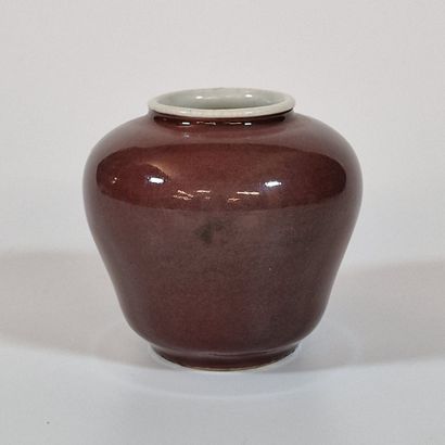 CHINE - DYNASTIE QING - PETIT VASE PANSU...
