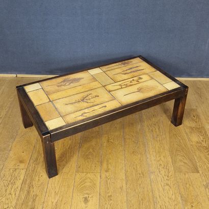 Roger CAPRON (1922-2006) - TABLE BASSE RECTANGULAIRE...
