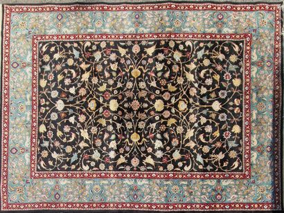 Tapis Ispahan (chaine et trame en coton,...