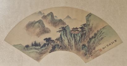CHINE, XXème Siècle
Paysage montagneux
ENCRE...