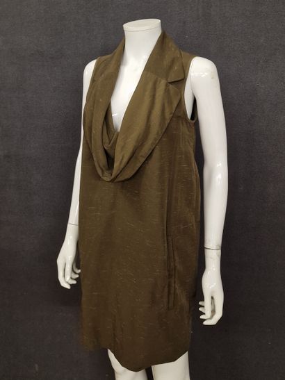 CARVEN - sleeveless shantung-style nylon-blend...