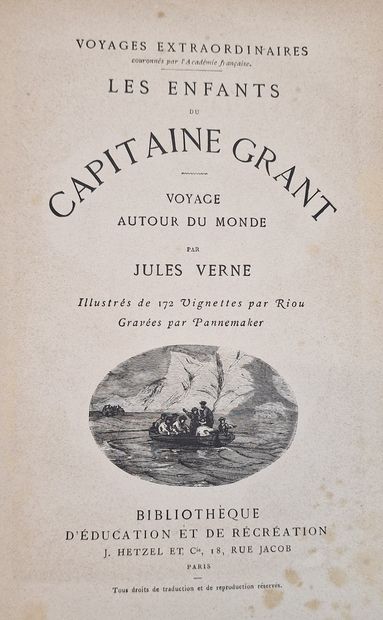 Jules VERNE (1828-1905) - COLLECTION HETZEL,...