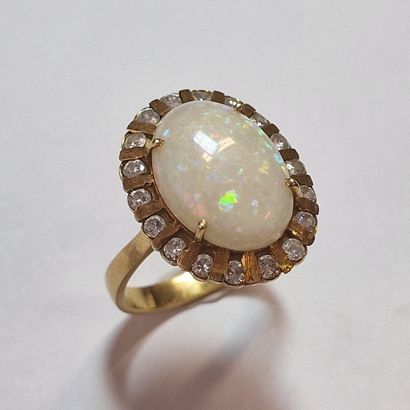 RING Circa 1970-80 in yellow gold 750 Millièmes...