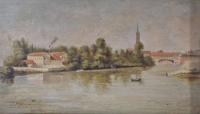 GOSSELIN Fils (XXème Siècle)
Vue d'une ville...