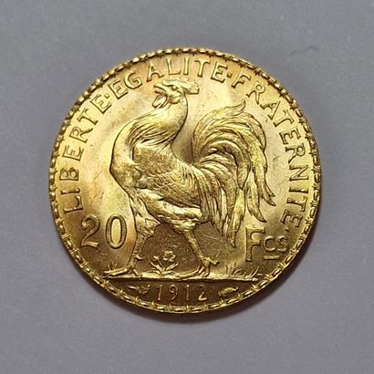 1 PIECE DE 20 FRANCS FRANCAIS OR au Coq Année...