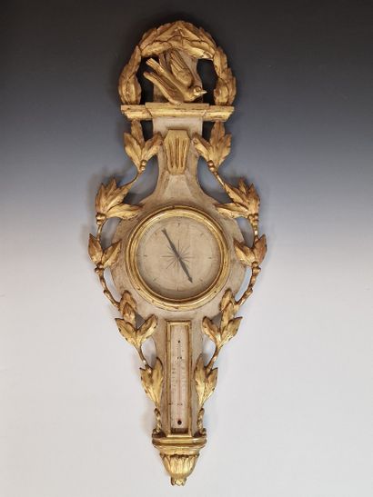 BAROMETRE THERMOMETRE de Style Louis XVI...