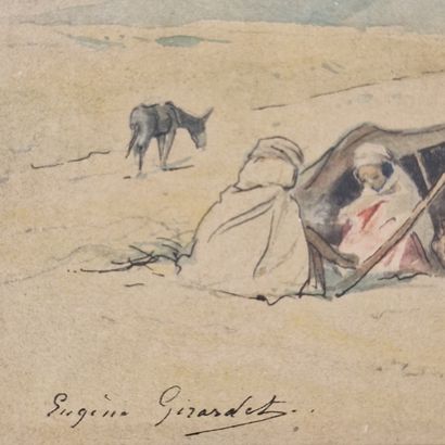 Eugène GIRARDET (1853-1907) 
Scènes orientalistes
PAIRE...