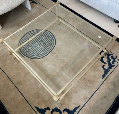PIERRE VANDEL PARIS -TABLE BASSE en altuglas,...