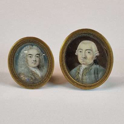 ECOLE DU XVIIIEME SIECLE
Deux portraits d’homme
MINIATURES
2.5...