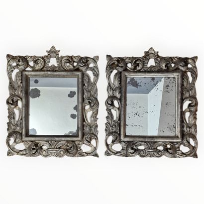 PAIRE DE MIROIRS RECTANGULAIRES de Style...