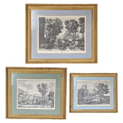 TROIS COPIES DE GRAVURES d'après Nicolas...