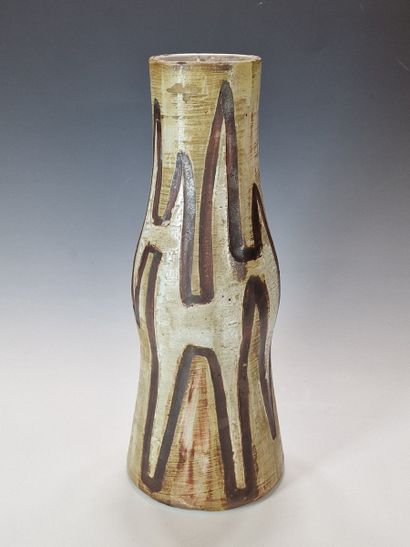 ACCOLAY (act.1945-1992) - Vase balustre en...