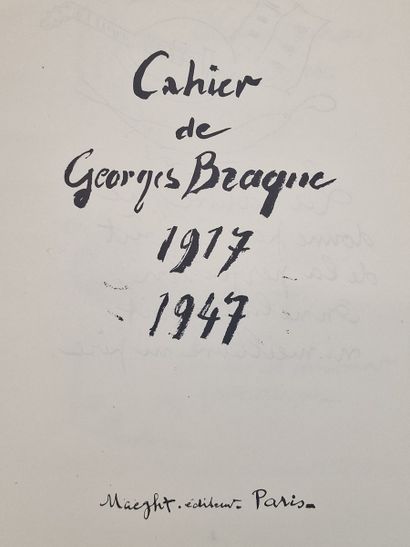 BRAQUE (Georges) - Cahier de Georges BRAQUE...