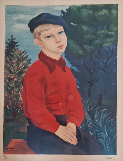Jean KISLING (c.1920-2017) 
Portrait de garçon...