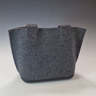 WALTER STEIGER - SAC CABAS en lainage gris...