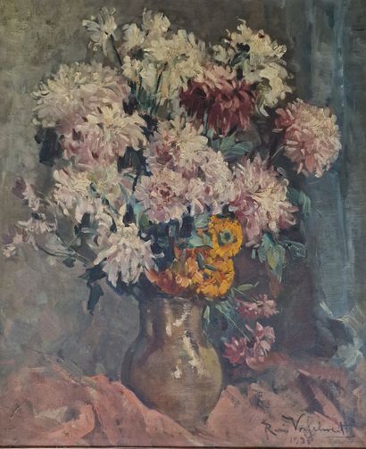 René VOGELWEITH (1881-1950) 
Vase de fleurs...