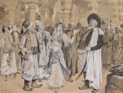 Edouard ZIER (1856-1924)
Scène orientaliste
ENCRE,...