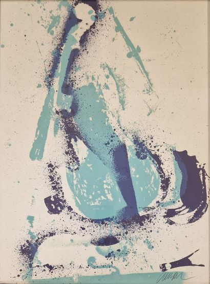 Armand Fernandez dit ARMAN (1928-2005) 
Bleu...