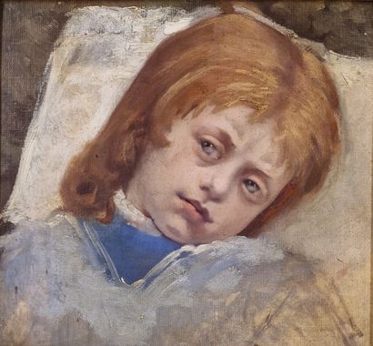 ECOLE DU XXEME SIECLE
Portrait d'enfant alité
HUILE...