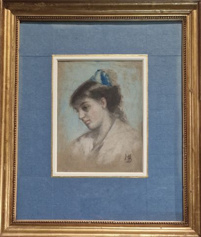 ECOLE DE LA FIN DU XIXEME SIECLE 
Portrait...