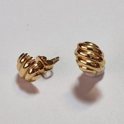 PAIR OF Modern EARRINGS in yellow gold 750...