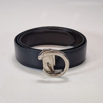 CARTIER - CEINTURE REVERSIBLE en cuir noir...