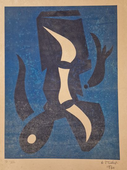 André VERDET(1913-2004)
Le Héraut - 1970
LITHOGRAPHIE
Signée,...