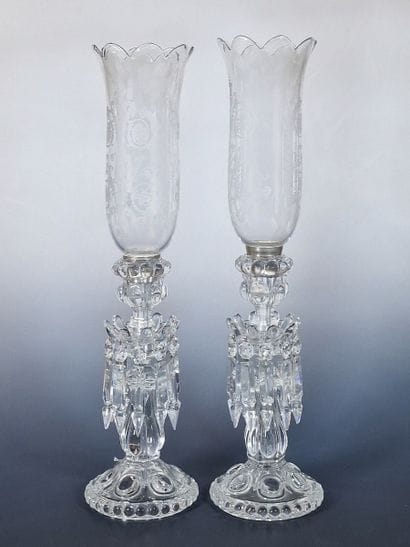 BACCARAT MODELE MEDAILLONS - PAIRE DE PHOTOPHORES...