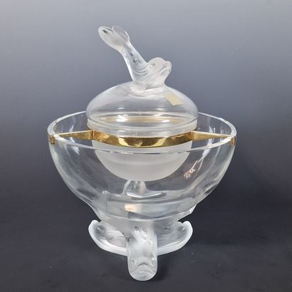 LALIQUE FRANCE - SERVICE A CAVIAR en cristal...