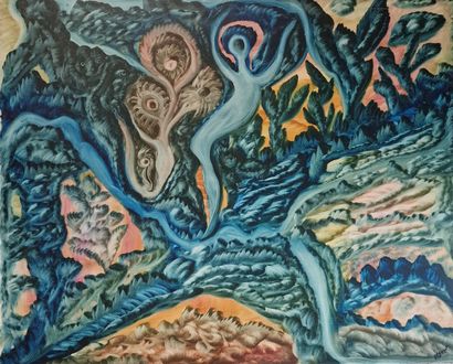 Jules AGARD (1905-1986)
Surrealist landscape...