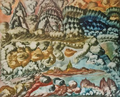 Jules AGARD (1905-1986)
Surrealist landscape
OIL...