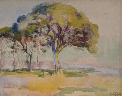 Andrée PREVILLE XIX-XXème Siècle
Les pins...
