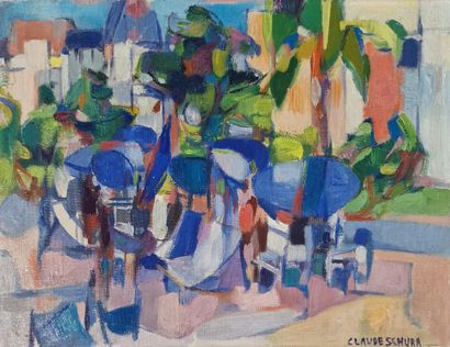 Claude SCHURR (1921-2014)
Parasols in Nice
OIL...