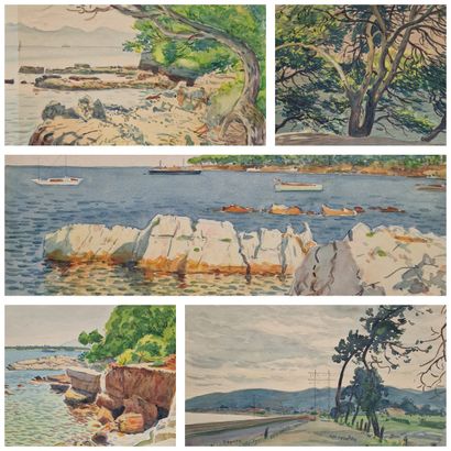 Tony MINARTZ (1873-1944)
Set of FIVE AQUARELLES...