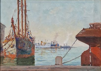 Romain JOUVEN (1874-1929)
Village au bord...