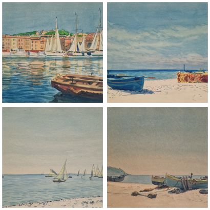Tony MINARTZ (1873-1944)
Set of FOUR AQUARELLES...